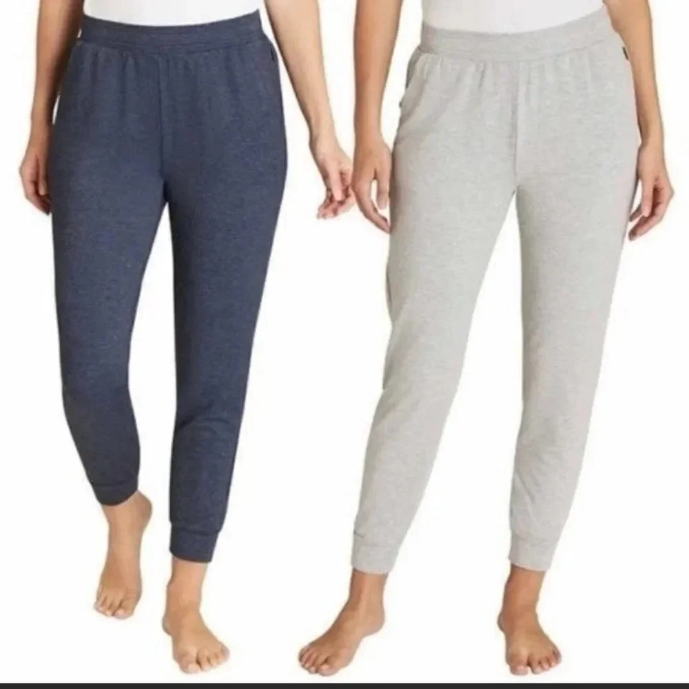 Eddie Bauer Ladies' Lounge Jogger, 2-pack blue and gray